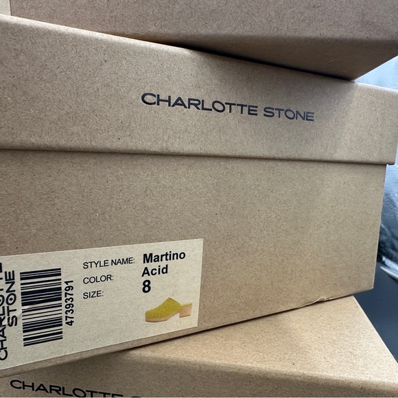 Charlotte Stone Acid Yellow Suede, Clogs, Martino, Discontinued Color - Picture 3 of 5